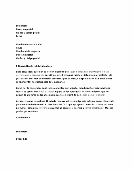 Carta De Solicitud De Informaci N De Productos