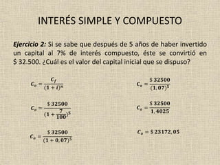 Ejercicios de interés simple
